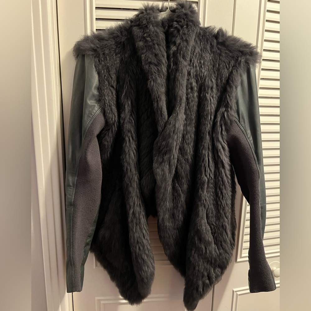 June Fur and leather jacket M